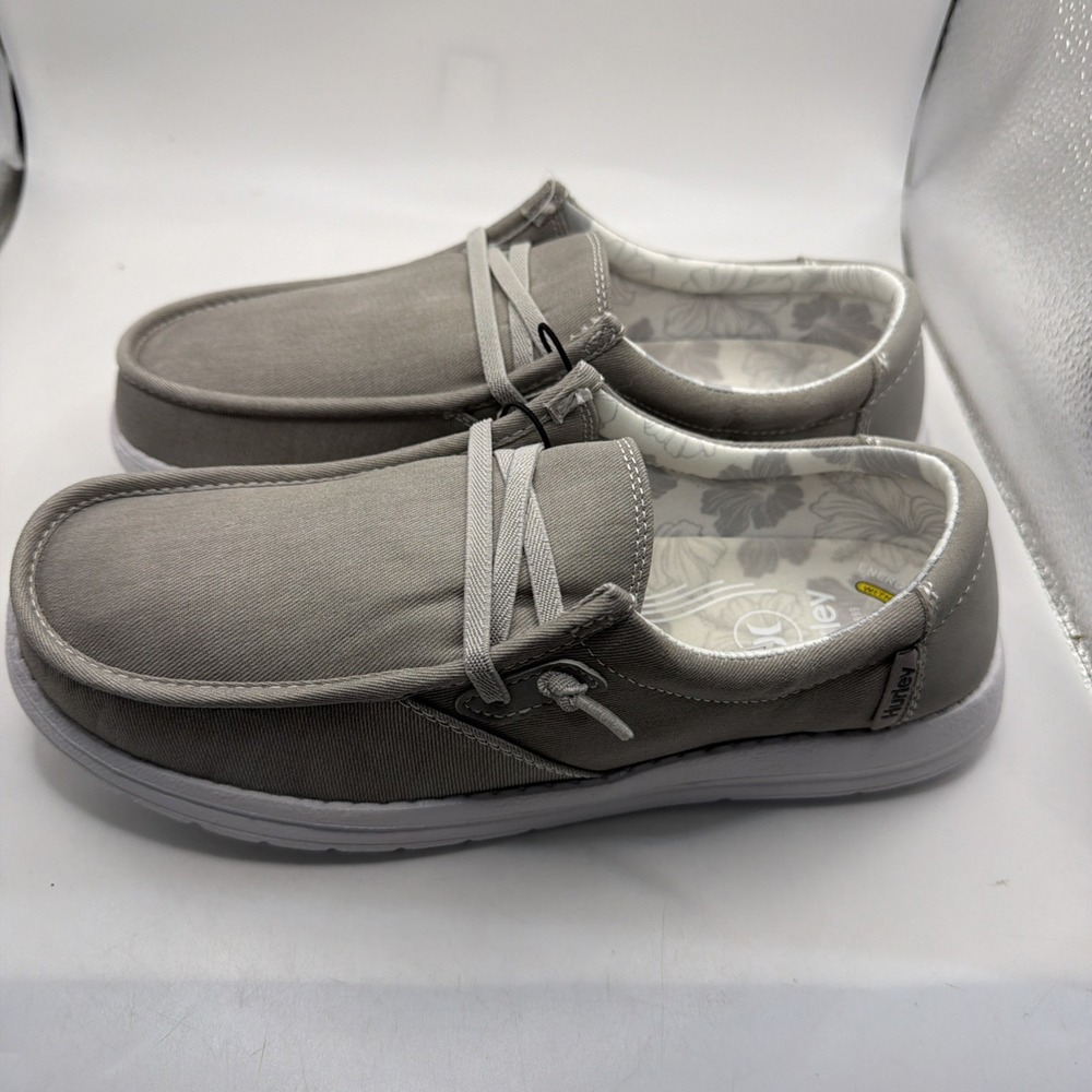 Hurley Ojai Women's Size Light Grey Memory Foam Slip On Shoes Size 8.5